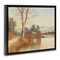 Stupell Industries Autumn Cabin Along River Floating Frame, design by Lettered and Lined